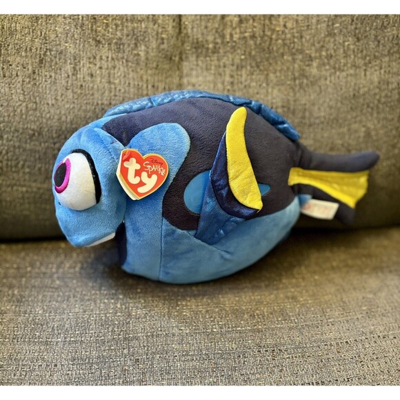TY Sparkle Dory Pixar Finding Nemo Fish Beanie Babies NWT Heart Plush Stuffed - Picture 1 of 6